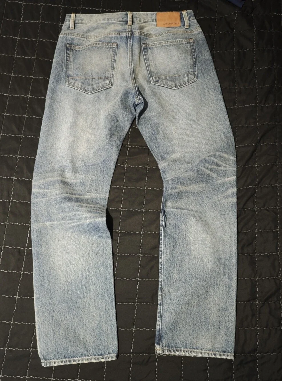 Aeropostale Men's Straight Leg Light Blue Denim Jeans Size W32xL32